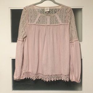 KNOX ROSE medium pink boho blouse